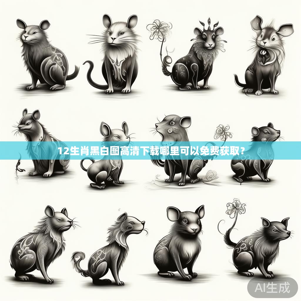12生肖黑白图高清下载哪里可以免费获取？