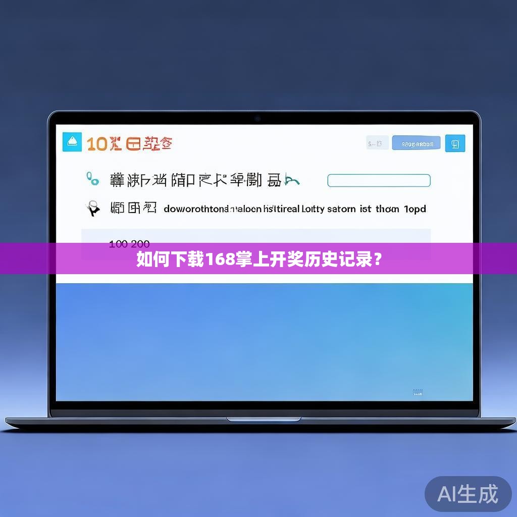 如何下载168掌上开奖历史记录？