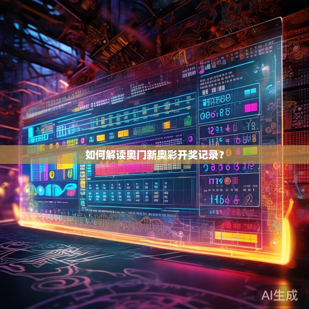 如何解读奥门新奥彩开奖记录？