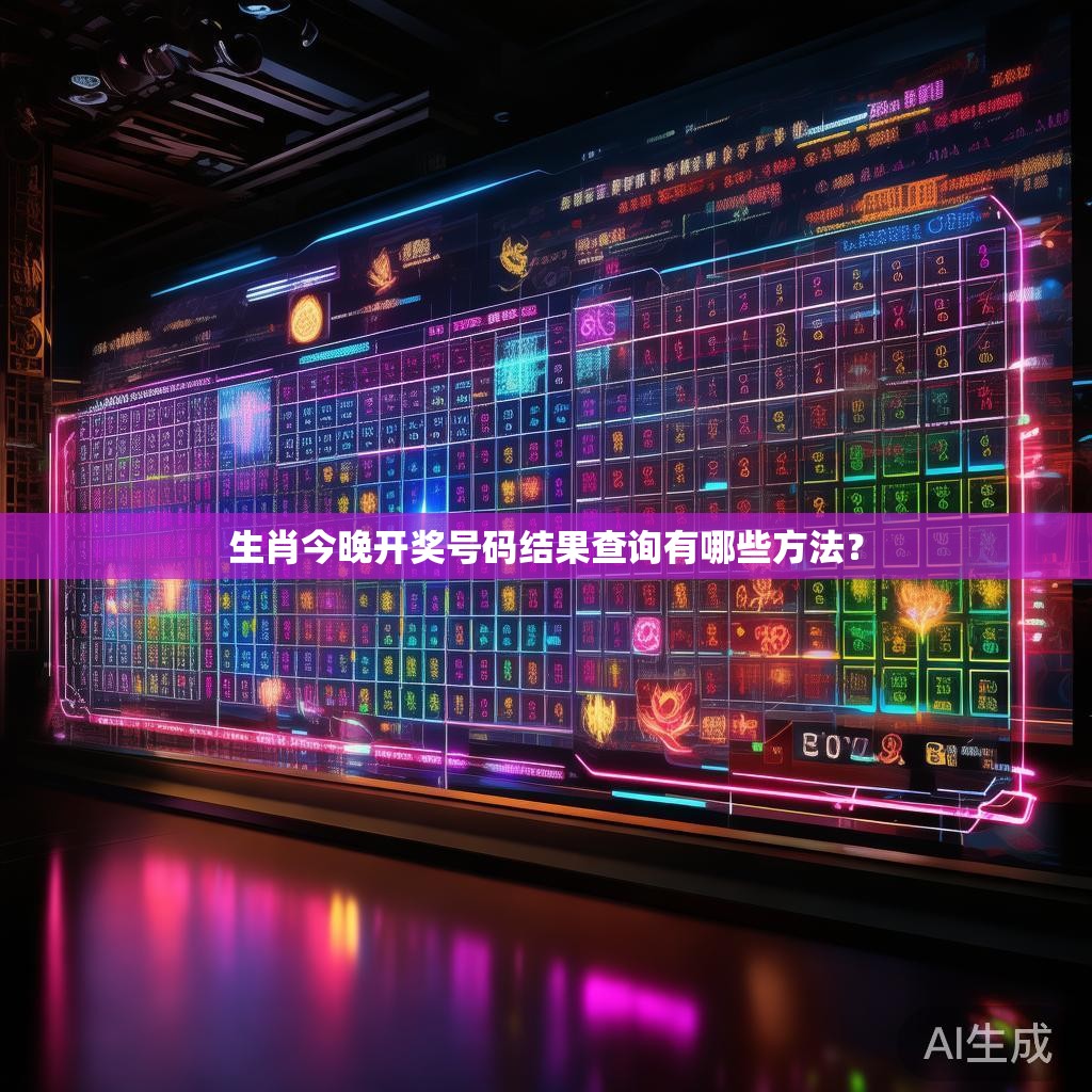 生肖今晚开奖号码结果查询有哪些方法？