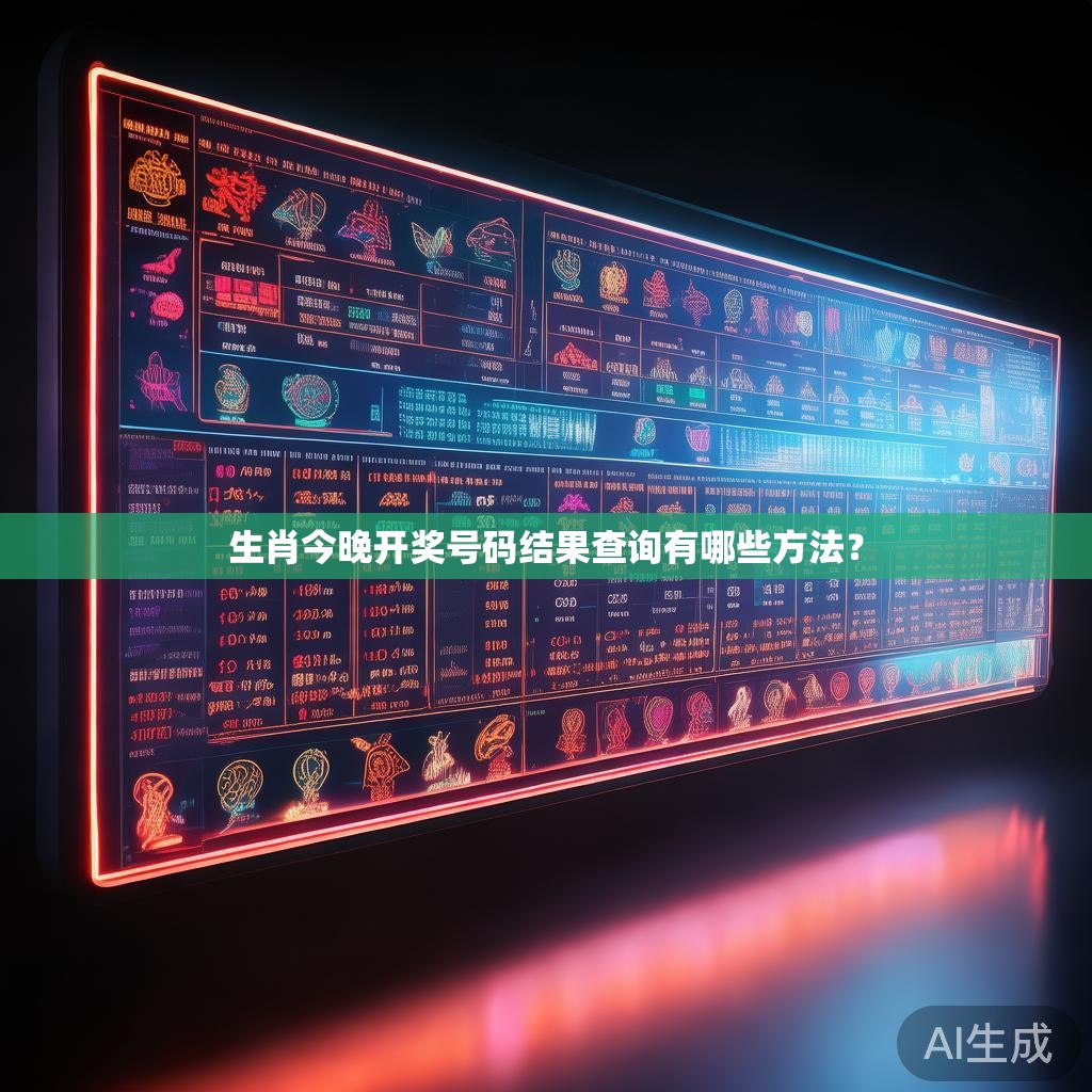 生肖今晚开奖号码结果查询有哪些方法？