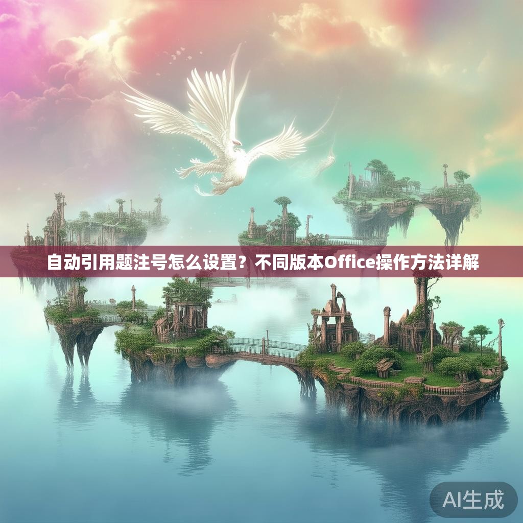 自动引用题注号怎么设置？不同版本Office操作方法详解