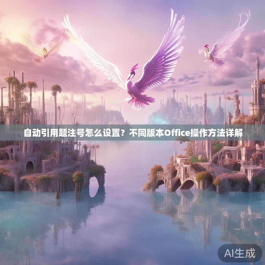 自动引用题注号怎么设置？不同版本Office操作方法详解
