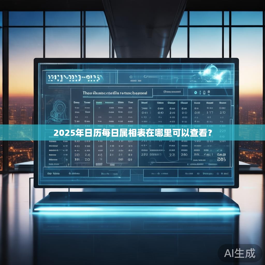 2025年日历每日属相表在哪里可以查看？