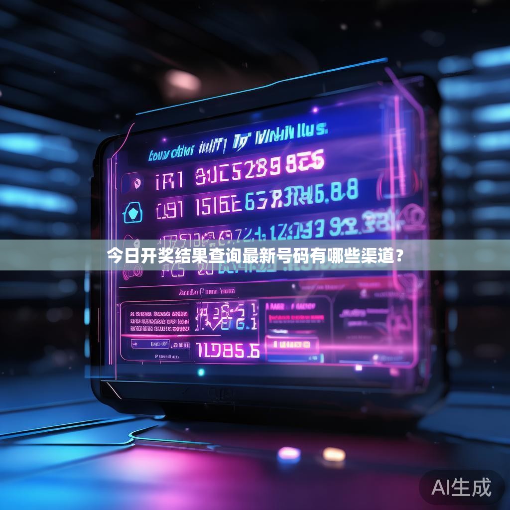 今日开奖结果查询最新号码有哪些渠道？