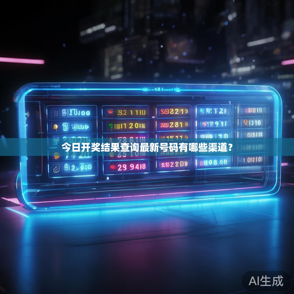今日开奖结果查询最新号码有哪些渠道？