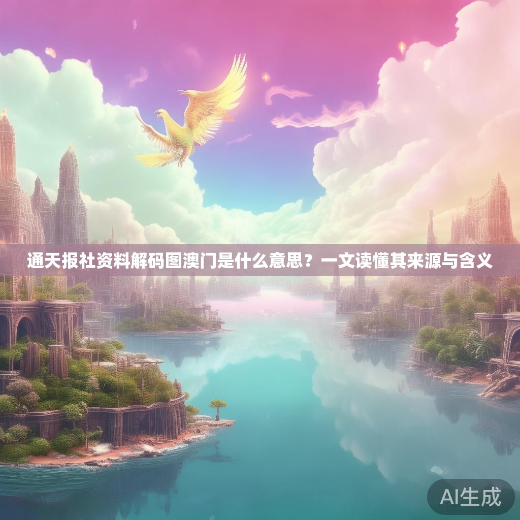 通天报社资料解码图澳门是什么意思？一文读懂其来源与含义