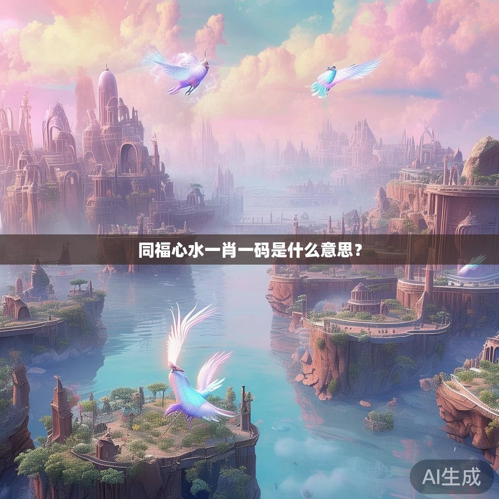 同福心水一肖一码是什么意思？