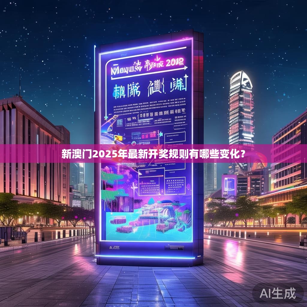 新澳门2025年最新开奖规则有哪些变化？