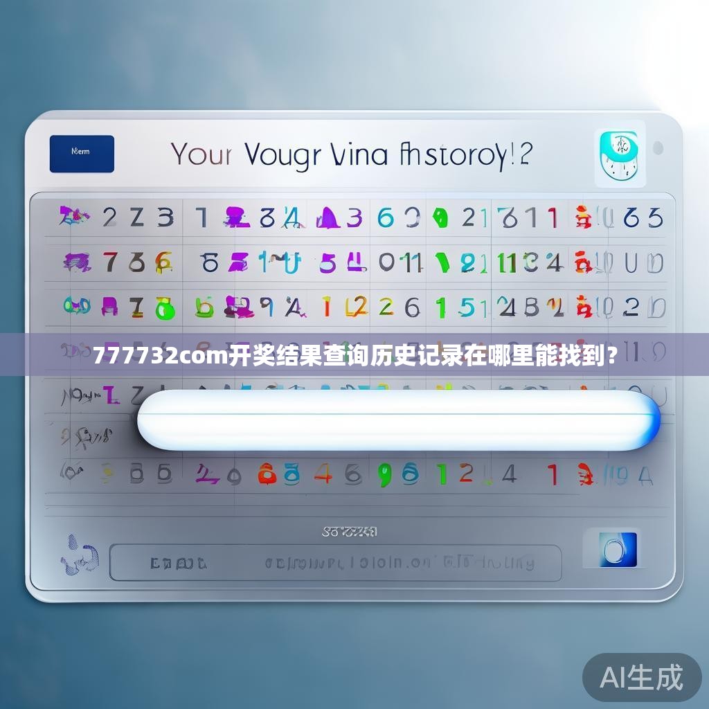 777732com开奖结果查询历史记录在哪里能找到？