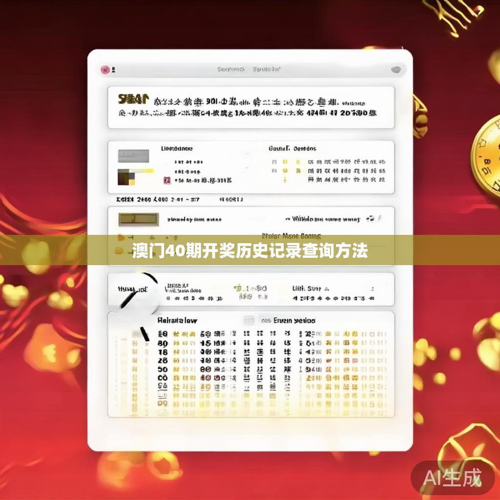 澳门40期开奖历史记录查询方法