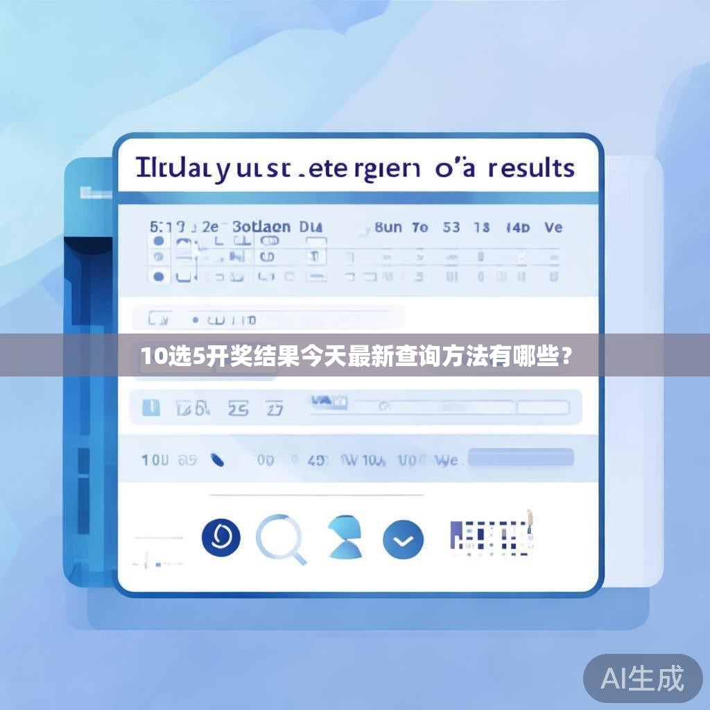 10选5开奖结果今天最新查询方法有哪些？
