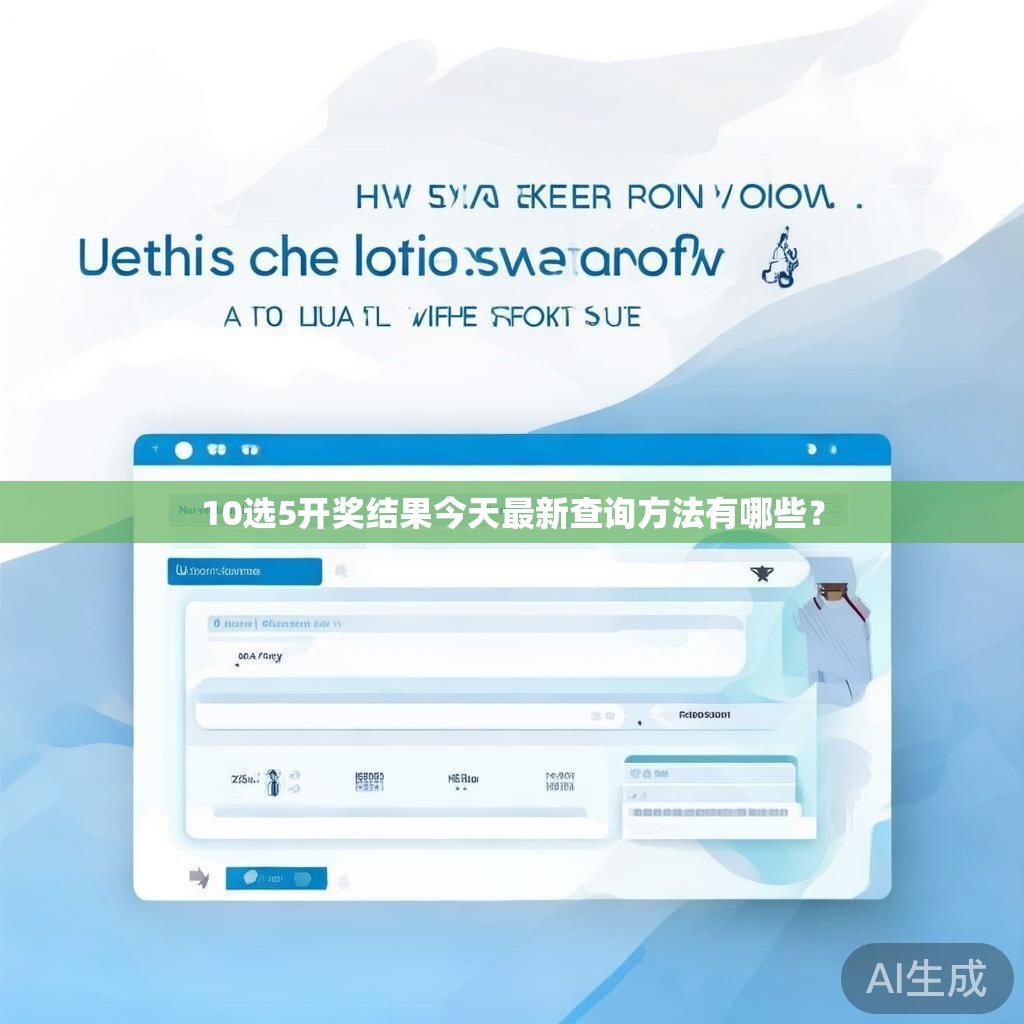 10选5开奖结果今天最新查询方法有哪些？