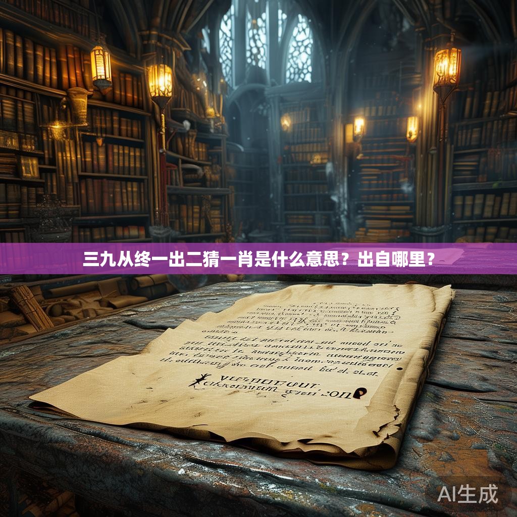 三九从终一出二猜一肖是什么意思？出自哪里？