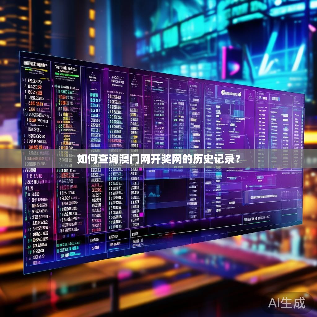 如何查询澳门网开奖网的历史记录？