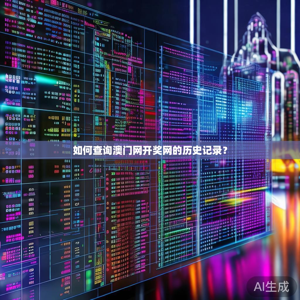 如何查询澳门网开奖网的历史记录？