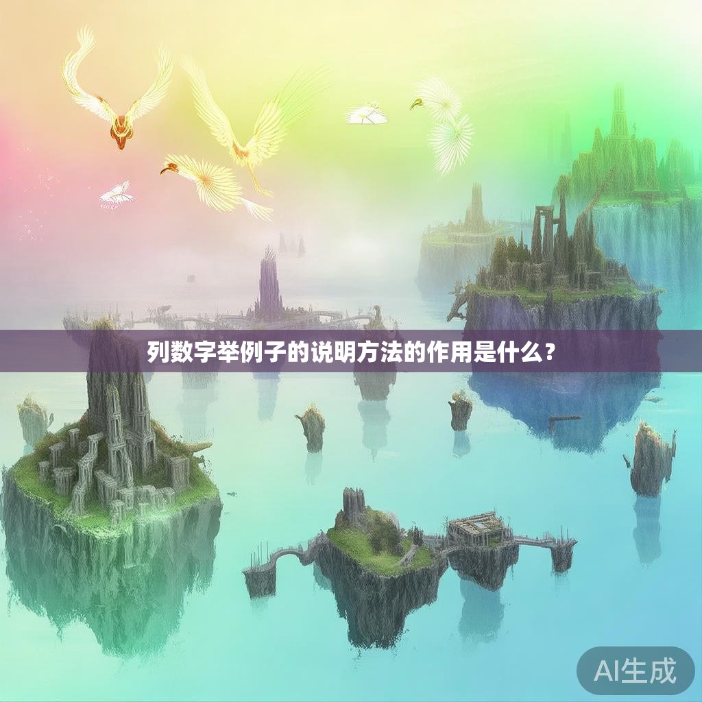 列数字举例子的说明方法的作用是什么？
