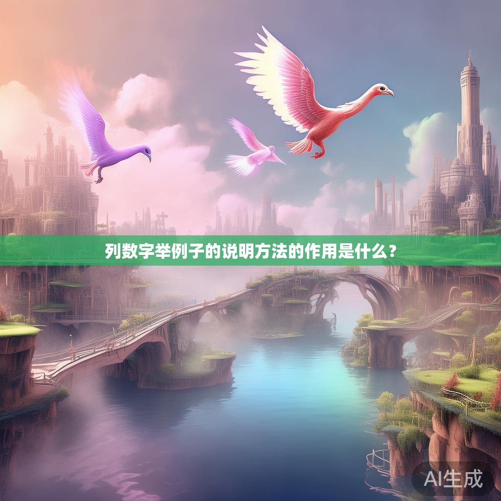 列数字举例子的说明方法的作用是什么？