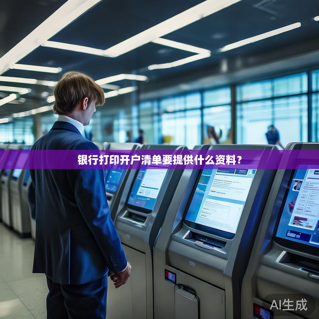 银行打印开户清单要提供什么资料？