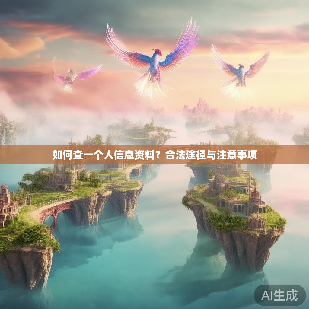 如何查一个人信息资料?合法途径与注意事项 如何查一个人信息资料?合法途径与注意事项