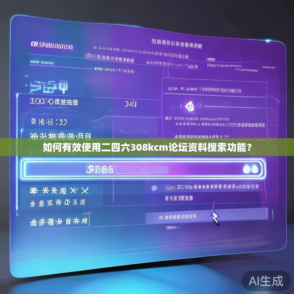 如何有效使用二四六308kcm论坛资料搜索功能？