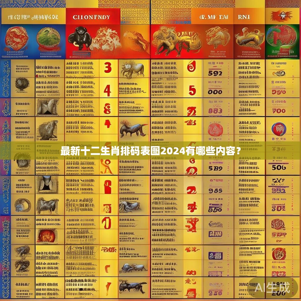 最新十二生肖排码表图2024有哪些内容？