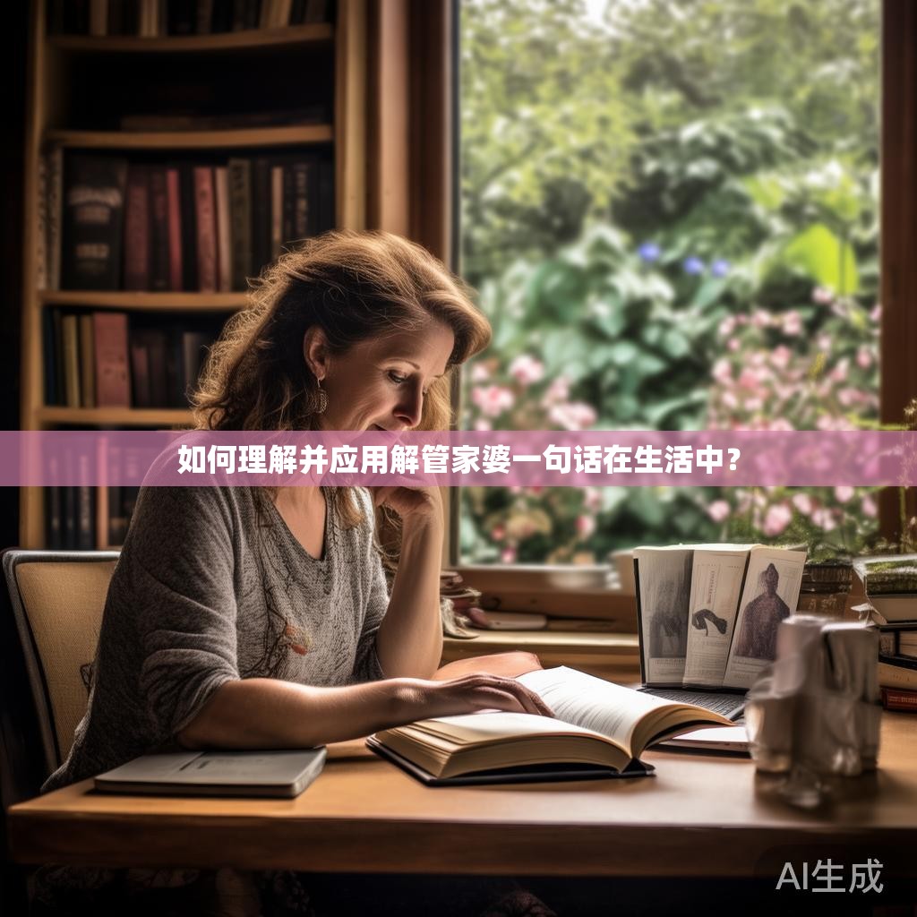 如何理解并应用解管家婆一句话在生活中? 如何理解并应用解管家婆一句话在生活中?
