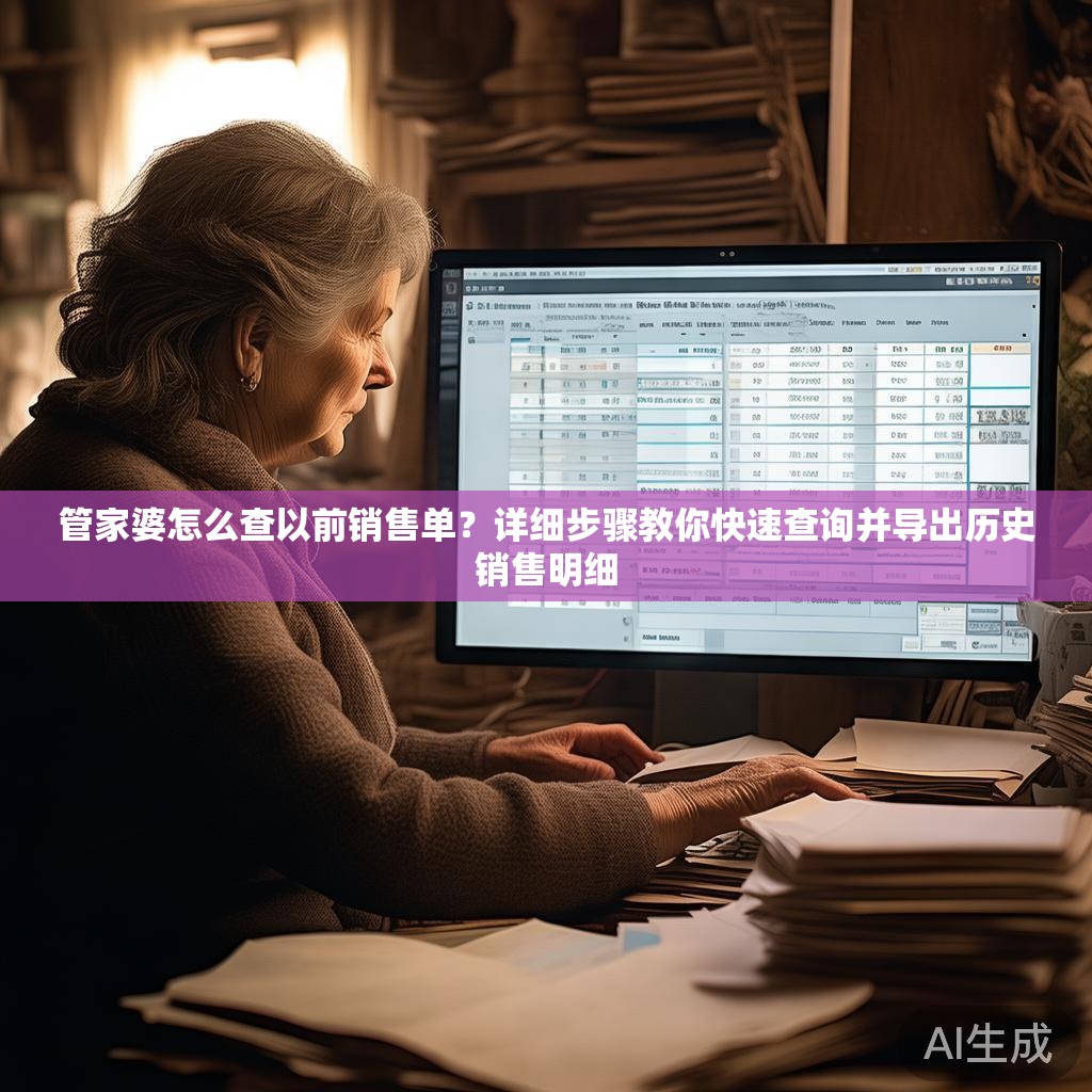 管家婆怎么查以前销售单？详细步骤教你快速查询并导出历史销售明细