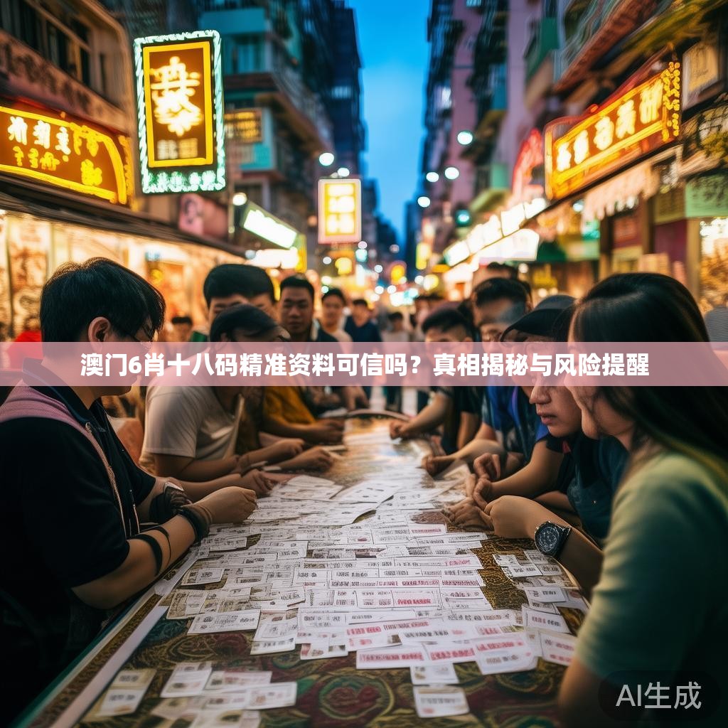 澳门6肖十八码精准资料可信吗？真相揭秘与风险提醒