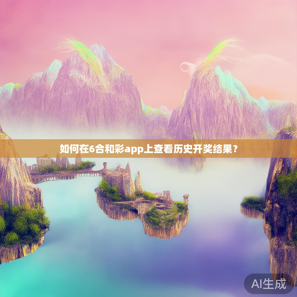 如何在6合和彩app上查看历史开奖结果？