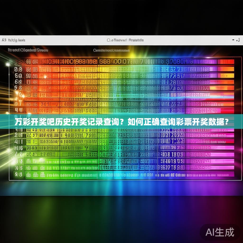 万彩开奖吧历史开奖记录查询？如何正确查询彩票开奖数据？