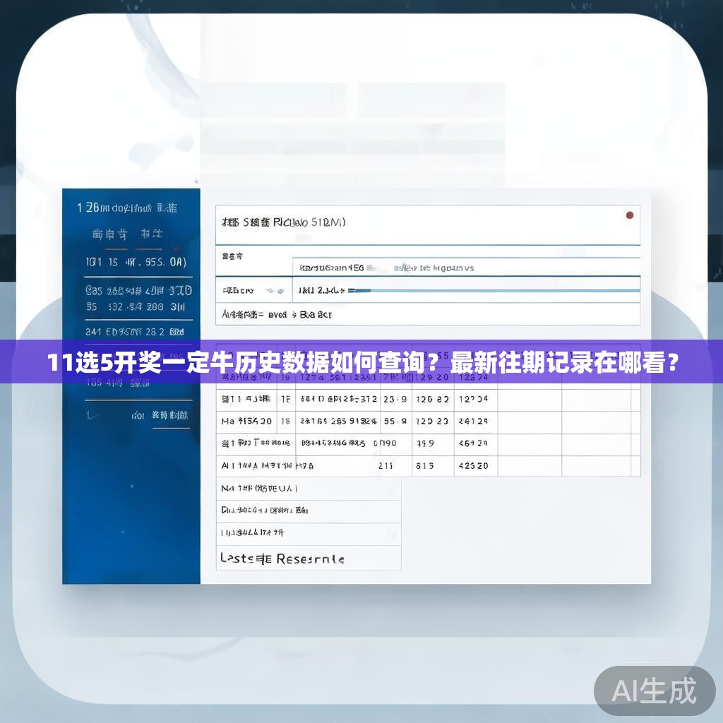 11选5开奖一定牛历史数据如何查询？最新往期记录在哪看？