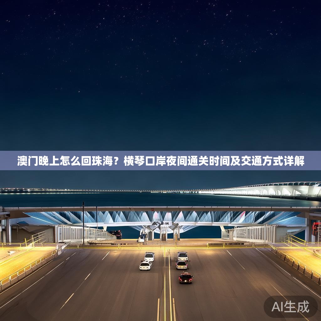 澳门晚上怎么回珠海？横琴口岸夜间通关时间及交通方式详解