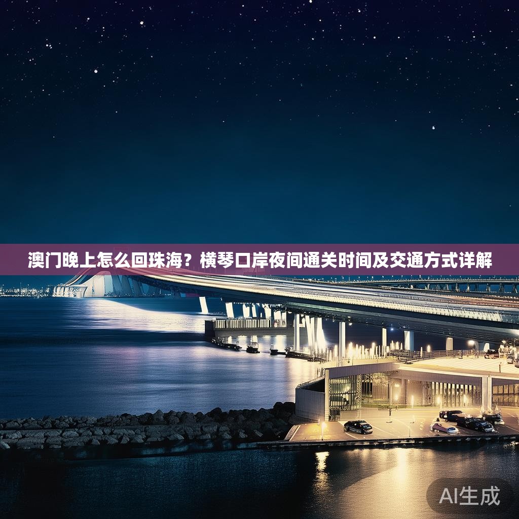 澳门晚上怎么回珠海？横琴口岸夜间通关时间及交通方式详解