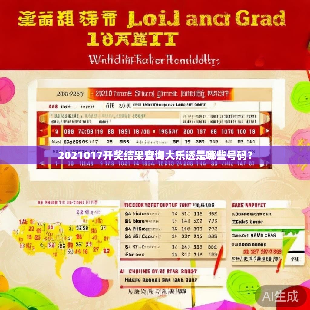 2021017开奖结果查询大乐透是哪些号码？
