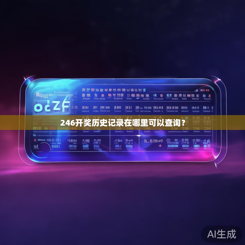 246开奖历史记录在哪里可以查询？