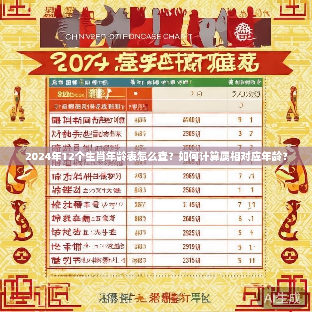 2024年12个生肖年龄表怎么查？如何计算属相对应年龄？