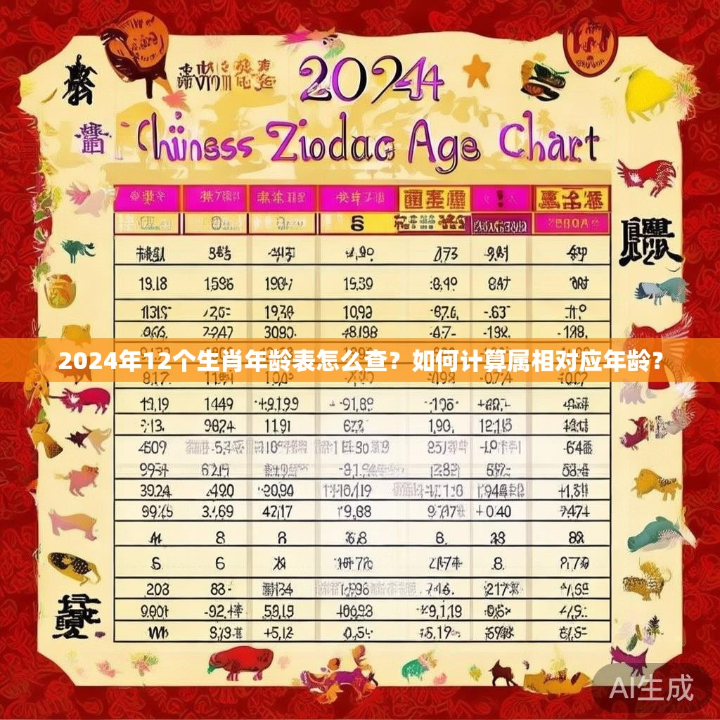 2024年12个生肖年龄表怎么查？如何计算属相对应年龄？