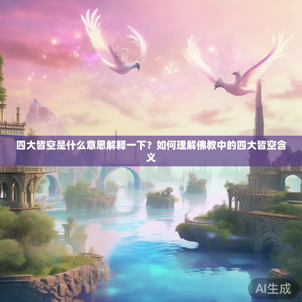四大皆空是什么意思解释一下？如何理解佛教中的四大皆空含义