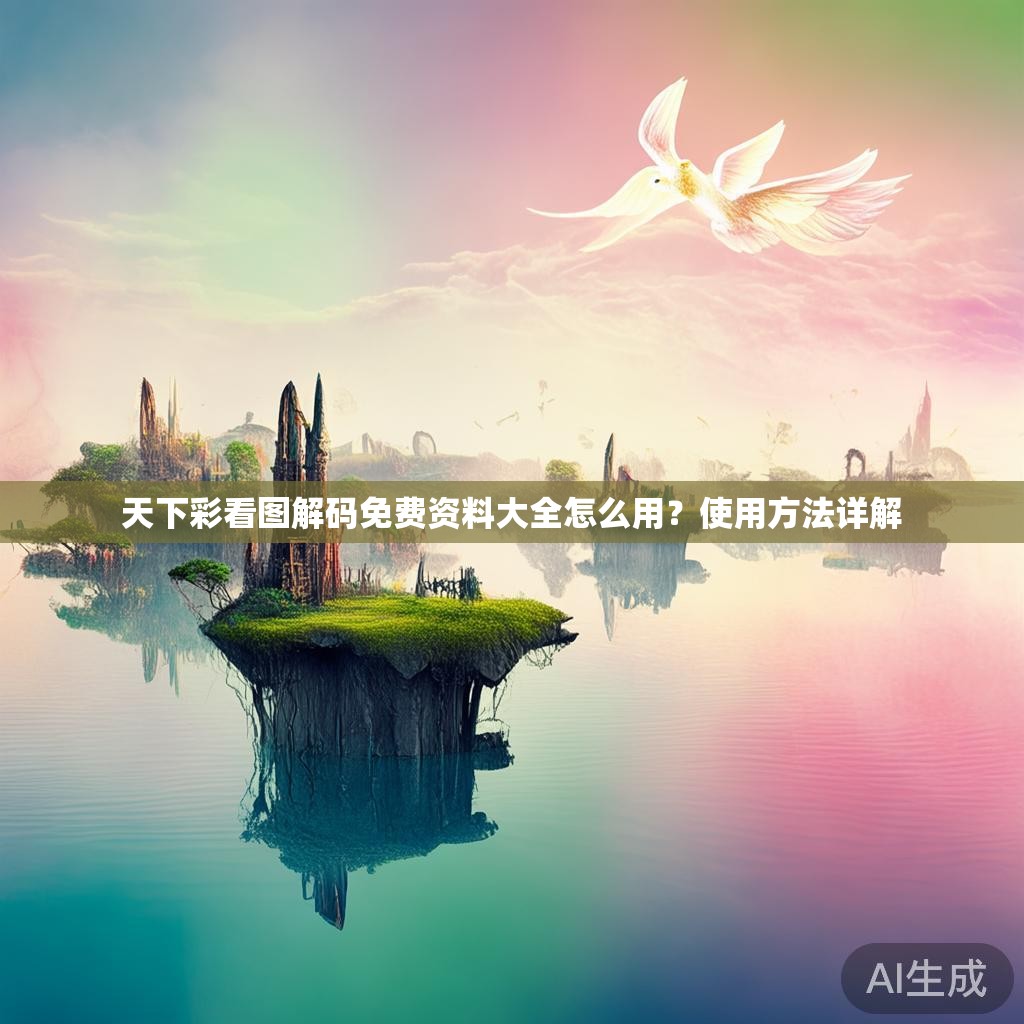 天下彩看图解码免费资料大全怎么用？使用方法详解