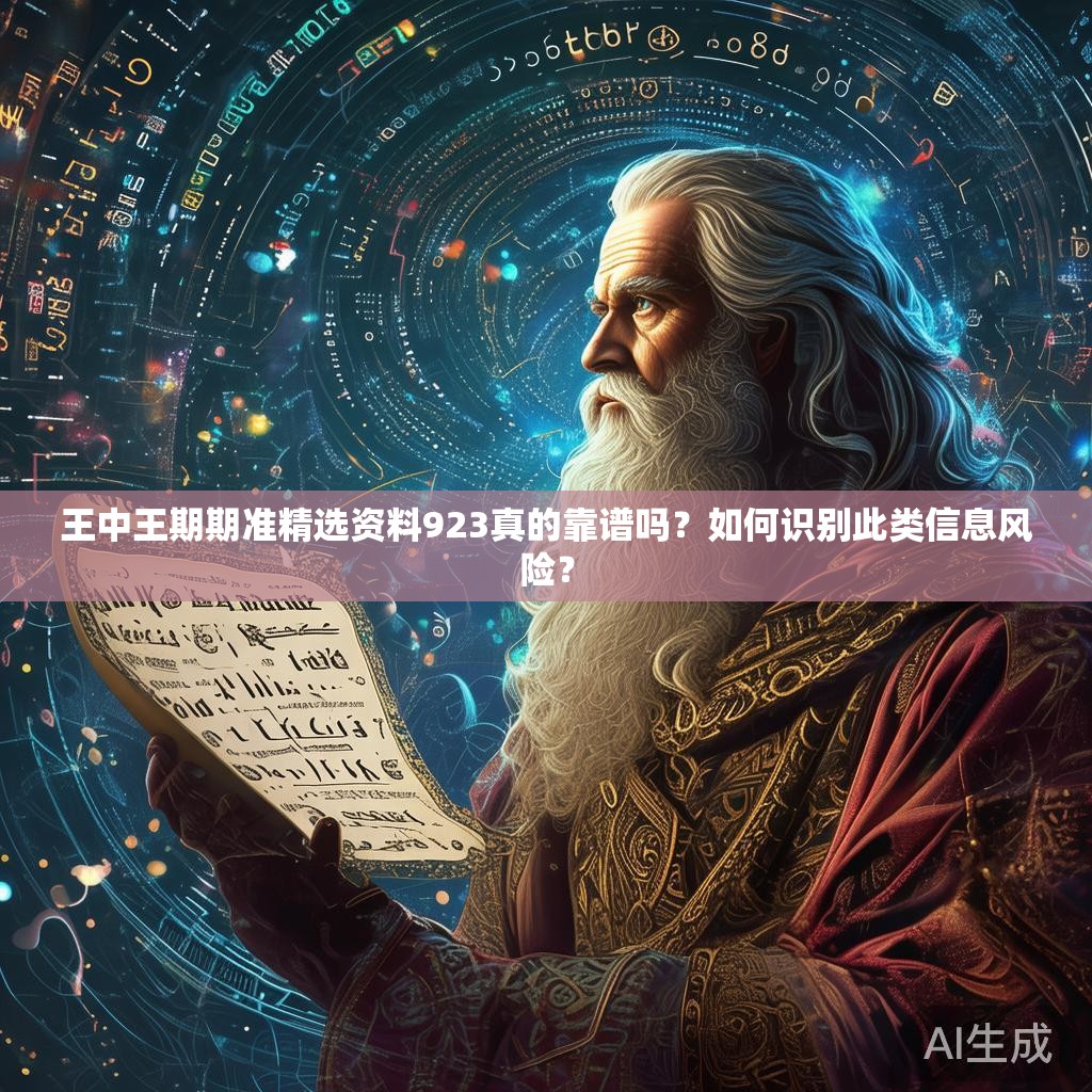 王中王期期准精选资料923真的靠谱吗？如何识别此类信息风险？