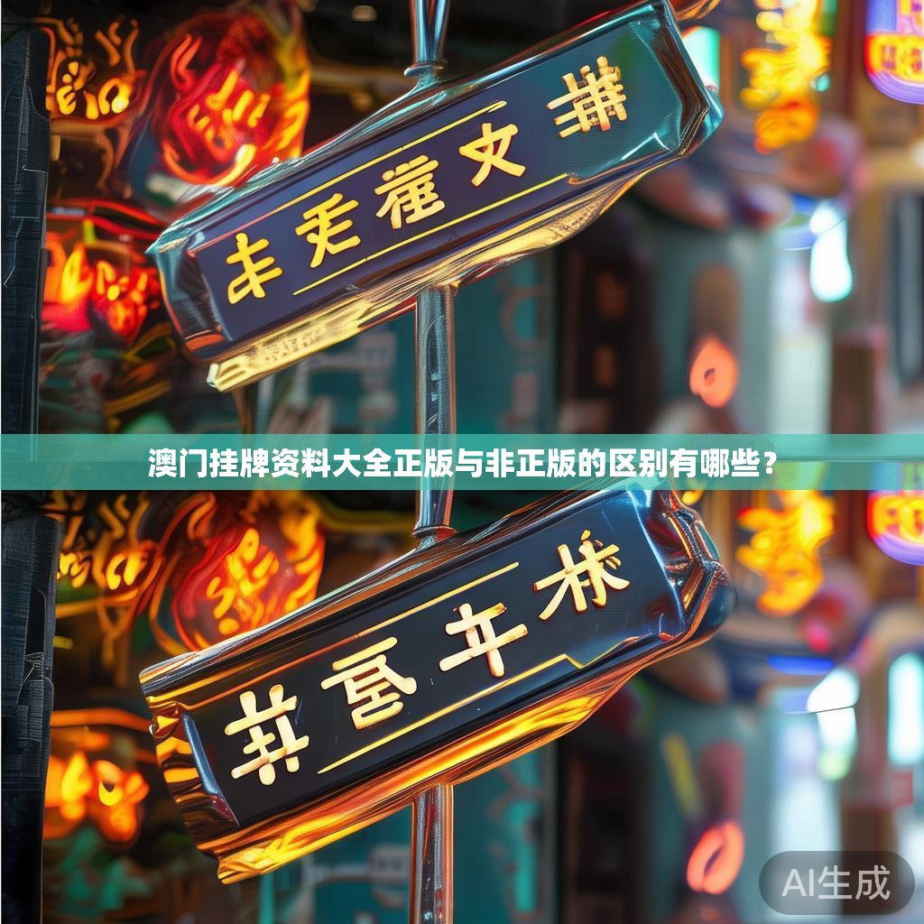 澳门挂牌资料大全正版与非正版的区别有哪些? 澳门挂牌资料大全正版与非正版的区别有哪些?