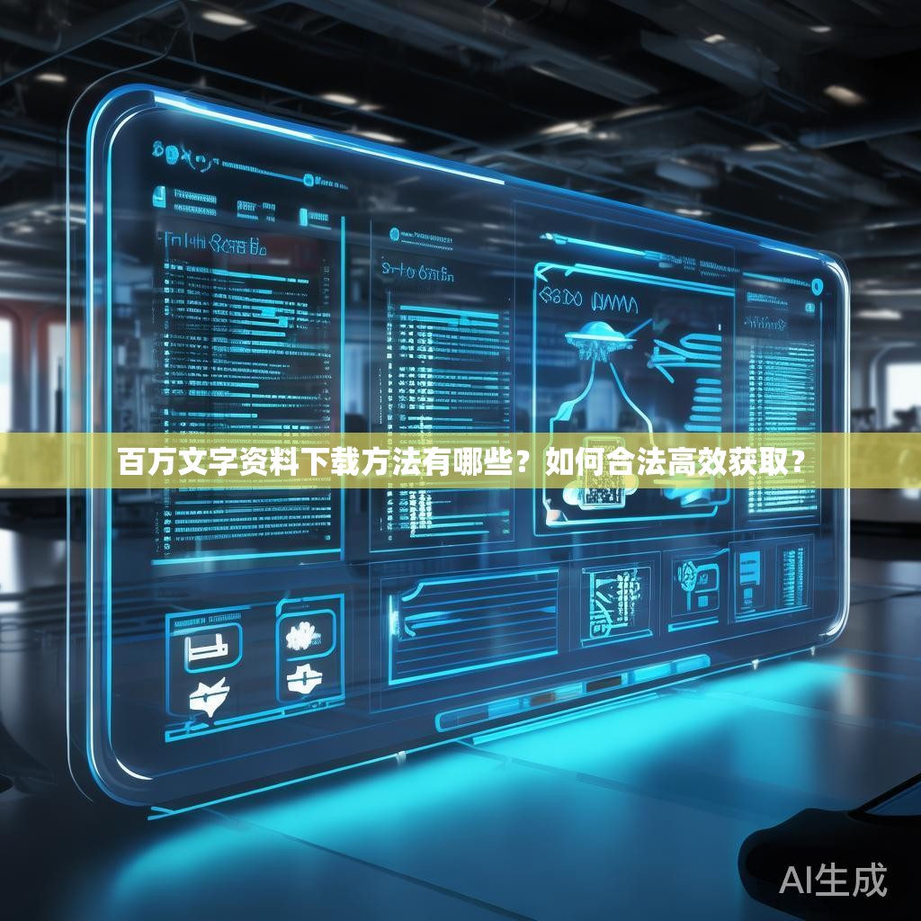 百万文字资料下载方法有哪些？如何合法高效获取？