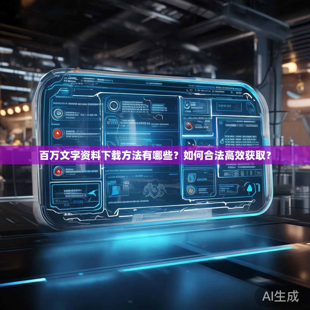 百万文字资料下载方法有哪些？如何合法高效获取？