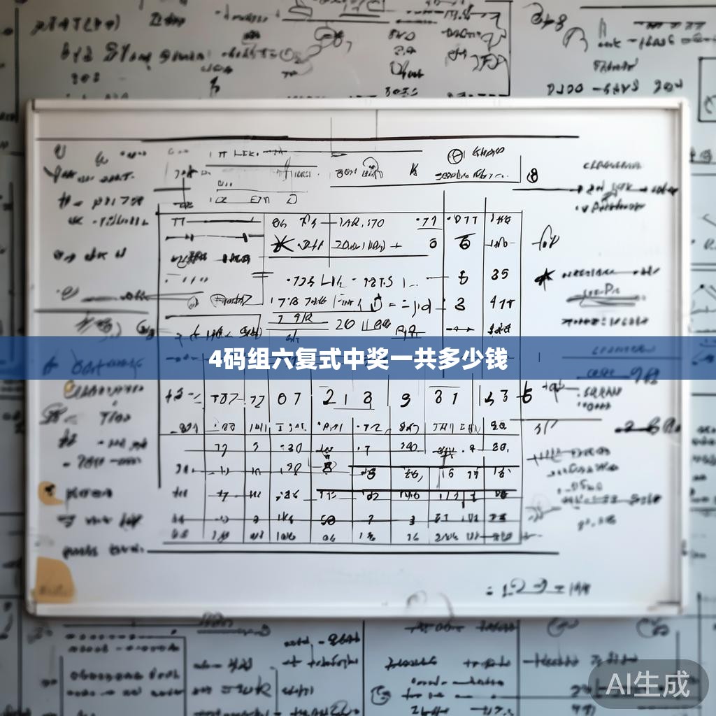 4码组六复式中奖一共多少钱