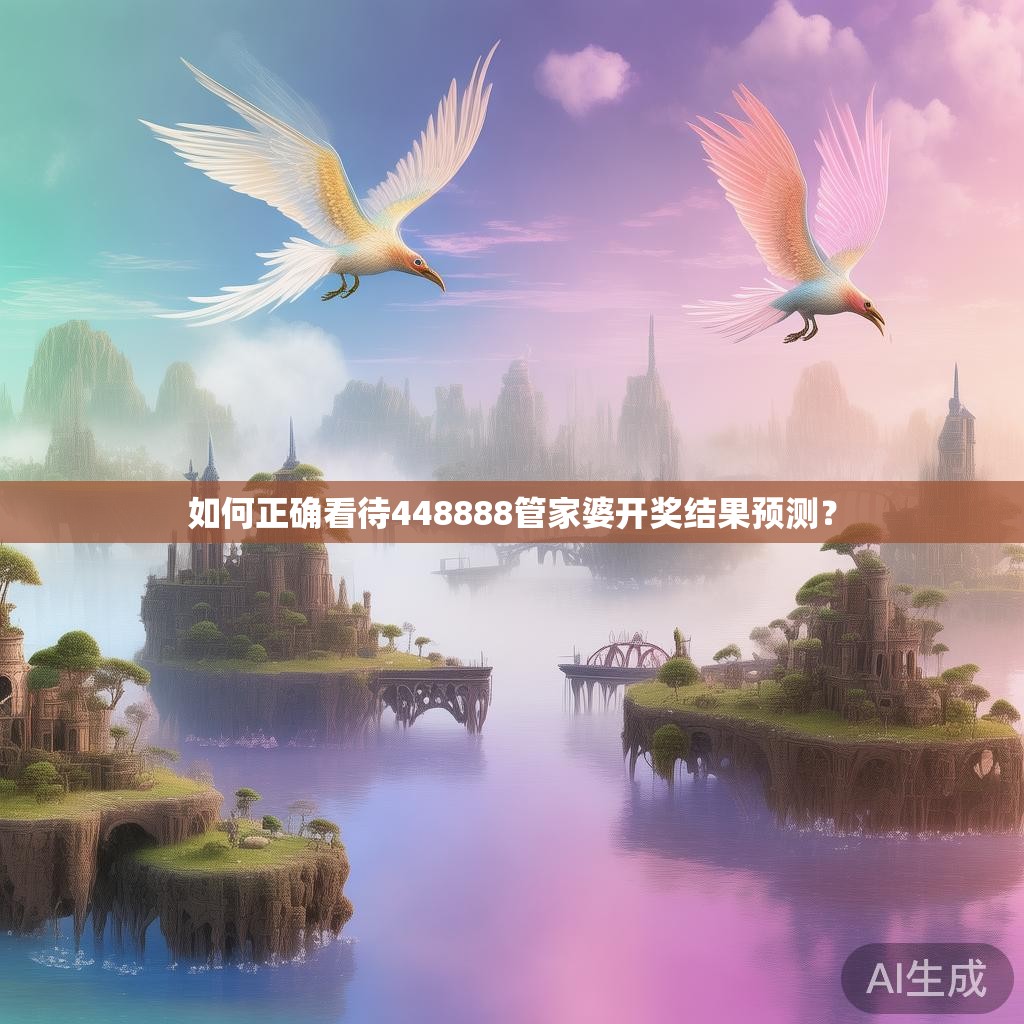 如何正确看待448888管家婆开奖结果预测？
