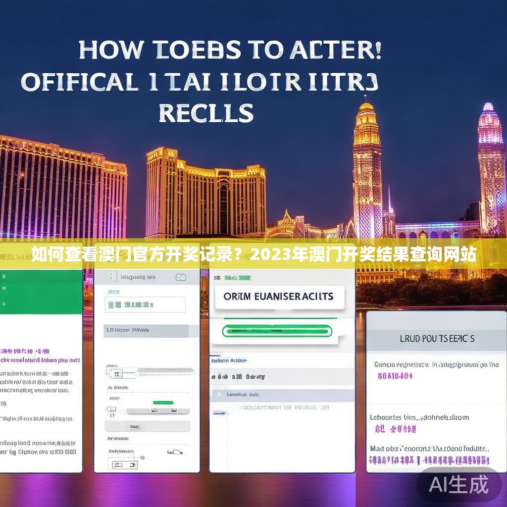如何查看澳门官方开奖记录？2023年澳门开奖结果查询网站